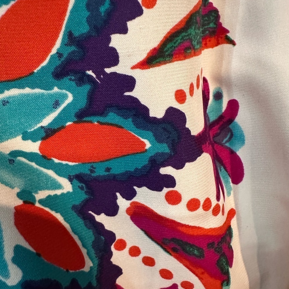 New York and Co Faux wrap dress floral, boho  print Farm Rio look alike Size L - Picture 5 of 9